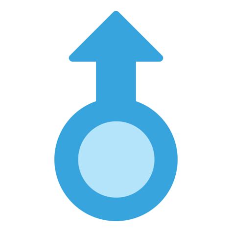 Blue Male Symbol Icon