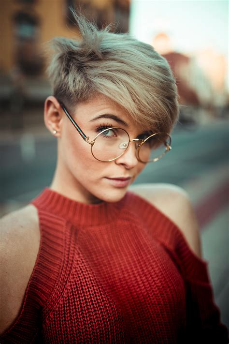 Soft blonde cut with bangs. Short Haircuts for Fine Hair And Round Faces