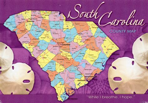 South Carolina County Political Map United States Map