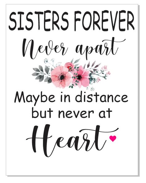 Sisters Forever Never Apart Maybe In Distance But Never At Etsy