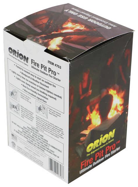 Orion Fire Pit Pro Campfire Starter Mini Flares 12 Pack Orion Camping