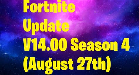 You can help the fortnite wiki by expanding it. New Fortnite Update - v14.00 Patch Notes, Server Downtime ...