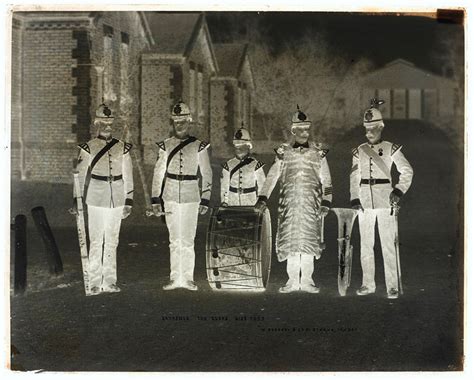 Bandsmen The Buffs East Kent Regiment Glass Negative 1895 C