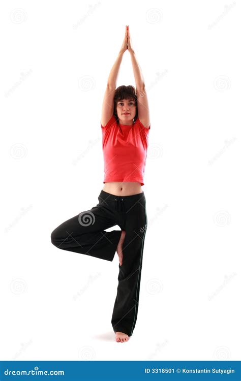 Pose De Yoga Vrikshasana Image Stock Image Du Exercice 3318501