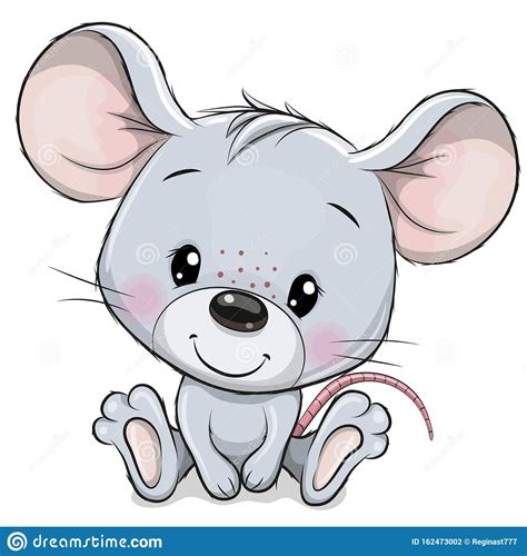 Illustration About Cute Cartoon Mouse Isolated On A White Background