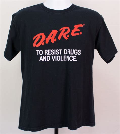Black Dare Tee Vintage 90s Drug Shirt Medium T Shirt Shirts Vintage