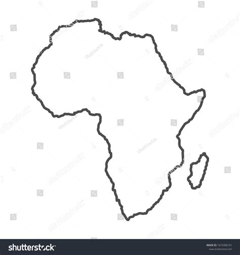 Africa Outline World Map Vector Illustration Stock Vector Royalty Free