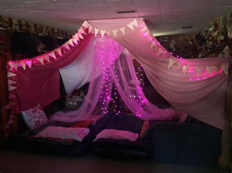 Indoor Sleepover Tent Girl Sleepover Sleepover Tents Slumber Party Birthday