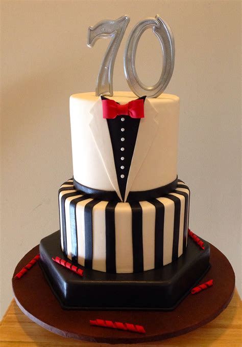 Tuxedo Theme Cake For A 70th Birthday Avant