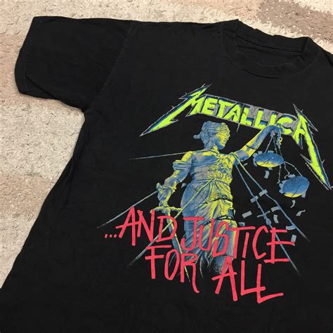 Vintage 90s Metallica And Justice For All T Shirt Etsy