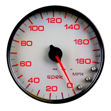 Autometer P23012 Spek Pro Speedometer 5 0 180 Mph Domed Lens