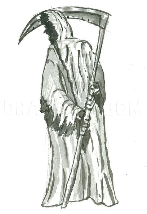 How To Draw The Grim Reaper Step By Step Drawing Guide By