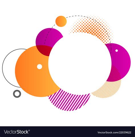 Colorful Geometric Background Round Shapes Vector Image