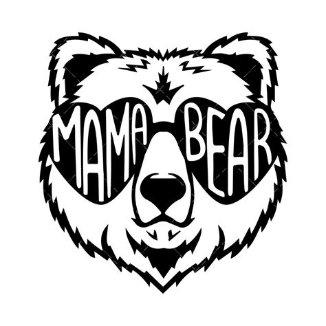 Mama Bear SVG PNG PDF Mama Bear With Sunglasses Mommy S Inspire