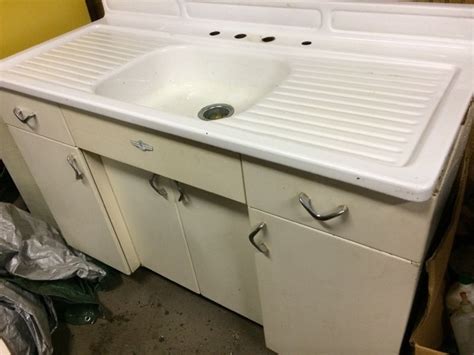 Vintage Retro Youngstown Mullins Steel Metal Kitchen Washboard Sink