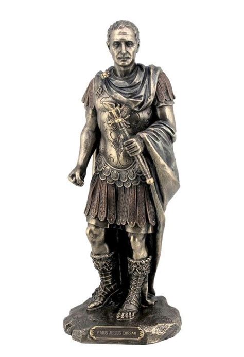 Gaius Julius Caesar In Roman Military Uniform Statue Bronze Finish 10