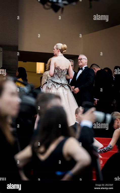 Cannes France 16th May 2023 Elle Fanning Attends The Red Carpet Of