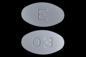 Pill Finder E 03 White Elliptical Oval Medicine