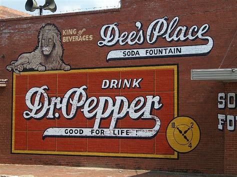 Dr Pepper Mural In Downtown Corsicana Fountain Drink Corsicana Mural