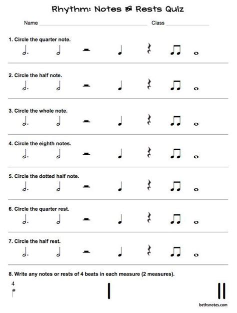 3rd Grade Rhythm Assessments Beths Notes Music Assessments Music