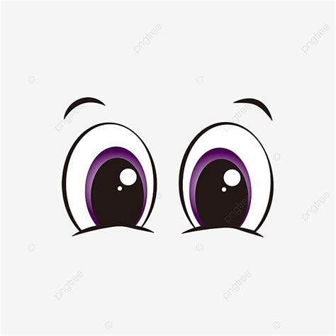 Vetor De Anime De Desenho Animado Roxo Oval Olhos Grandes Olhos Clipart
