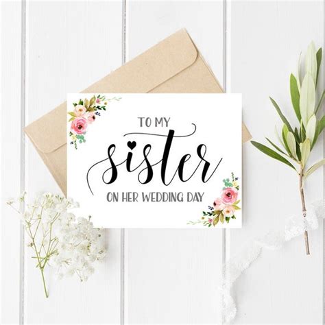 If these say out of stock, special order item, don't worry: To my sister on her wedding day Wedding gift Wedding card ...