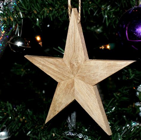 The Shed And Beyond Wooden Star Christmas Decorations