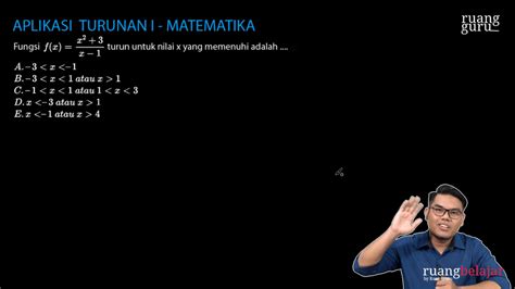 Video Belajar Latihan Soal Turunan Fungsi Aljabar Matematika Untuk Kelas