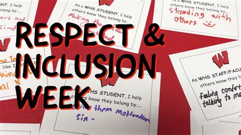 Respect And Inclusion Week Youtube