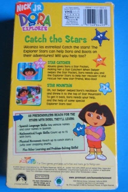 Dora The Explorer Catch The Stars Vhs 2005 For Sale Online Ebay