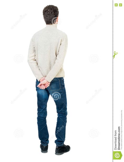 Back View Of Man Standing Young Guy Stock Photo Image Of Model