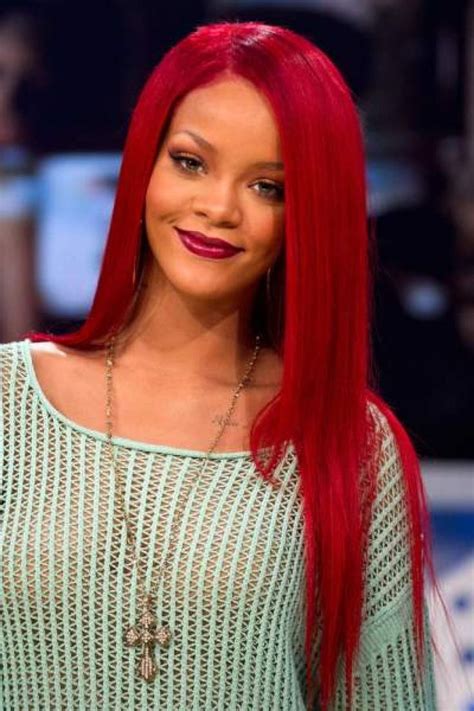 Pin By Jessica Puopolo On Beauty Behind The Madness Rihanna Red Hair