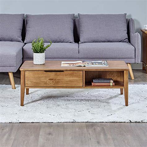 Buy rectangle coffee tables online! MUSEHOMEINC California Mid-Century Solid Wood Rectangle ...