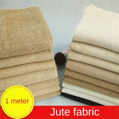 Tissu En Jute Au M Tre Pour Sacs Nappe Feuilles Grossi Res Couture D