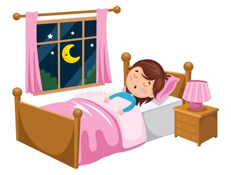 Vector Illustration Of Kid Sleeping And Waking Up Stock Vector