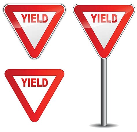 Yield Sign Isolated Stock Vectors Istock