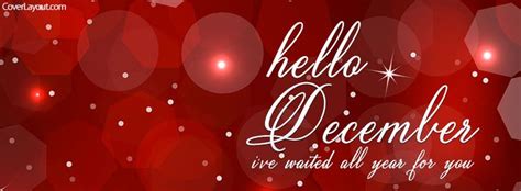 Hello December Waited All Year For You Facebook Cover