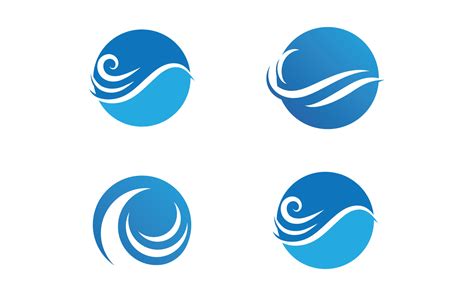 Blue Wave Logo Vector Water Wave Illustration Template Design V21
