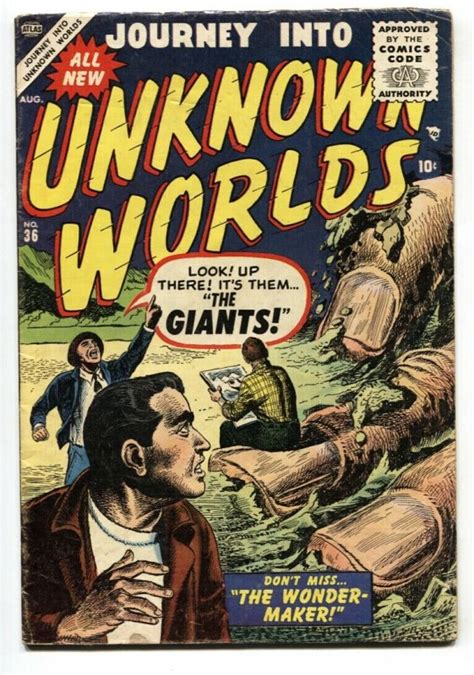 Journey Into Unknown Worlds 36 Giant Cover Atlas Horror Sci Fi Comic