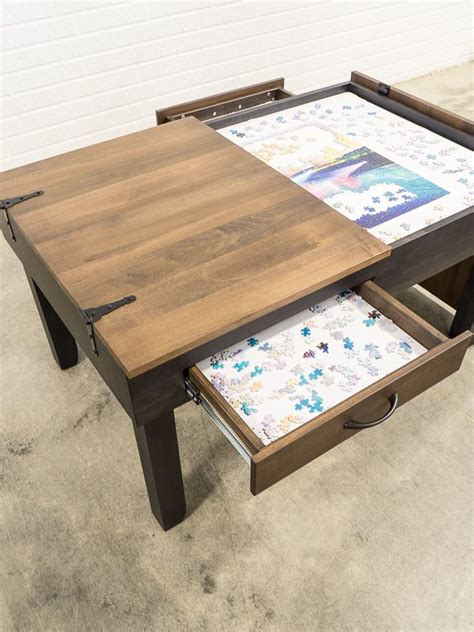 47 Savannah Solid Wood Coffee Table With Storage Coffee Height Jigsaw