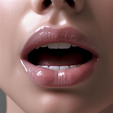 Premium AI Image A Woman S Lips With The Word Lip On It
