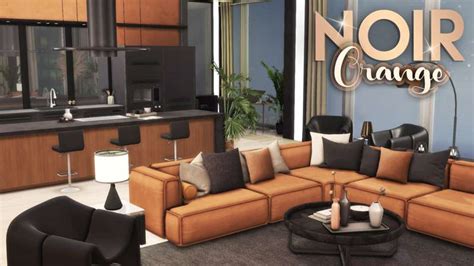 Orange Noir Apartment Cc Links The Sims 4 Speed Build By Mr