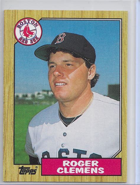 1987 Topps Baseball Roger Clemens Card 340 Boston Red Sox Ebay