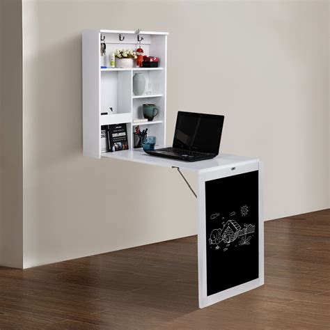 Jaxpety Wall Mounted Space Saving Desk Fold Out Computer Laptop Desk