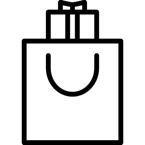 Shopping Bag Iconixar Outline Icon