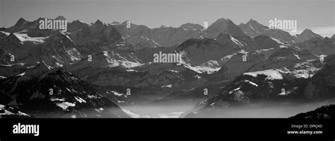 Swiss Alps From The Summit Of Mount Pilatus Kulm Mountain Range