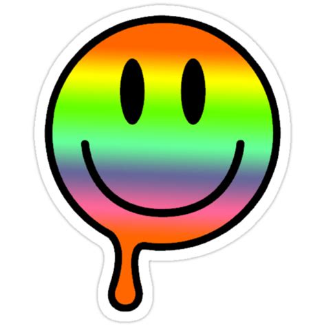 Rainbow Smile Emoji Stickers By Charlo19 Redbubble