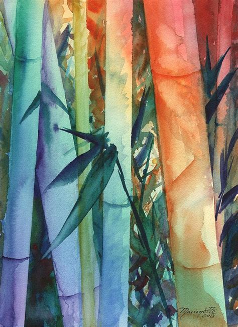 Rainbow Bamboo 2 Painting By Marionette Taboniar Fine Art America