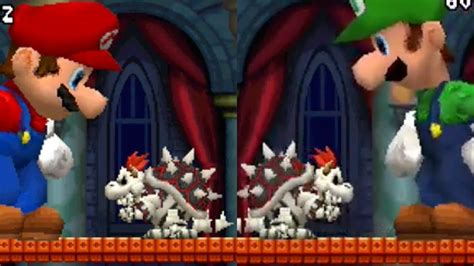 New Super Mario Bros Ds All Castle Bosses Mario Vs Luigi Youtube