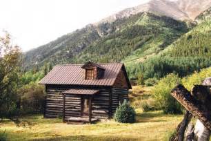 Free Picture Wooden House Green Grass Trees Mountain